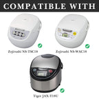 Linkidea 316 Stainless Steel Replacement Inner Pot Compatible with Tiger JBV-A18U, JBV-S18U, JAX-T18U-K 10 Cup Rice Cooker, No Coating, Dishwasher Safe