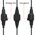 Linkidea Audio Cable with Mic for V-Moda M-200, M-100, Crossfade 2, LP, LP2, M-80, V-80 Headphones, 3.5mm TRRS to TRS Replacement Aux Cord (6.5 ft / 2 m)