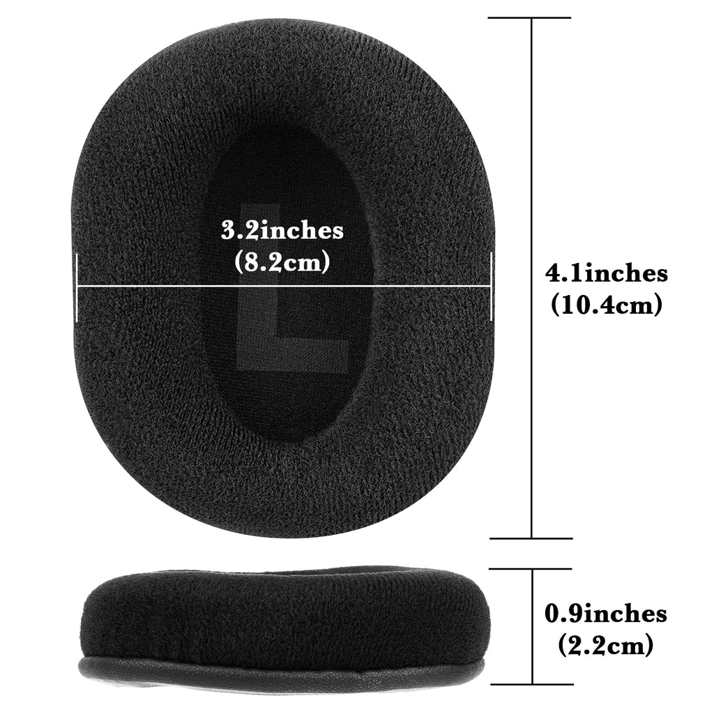 Linkidea Replacement Ear Pads for Logitech G Pro, G Pro X, G433, G233, G Pro X 2 Headphones Ear Cushions, Headset Earpads (Velour / Black)