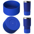 Linkidea Water Bottle Boot Compatible with YETI Rambler Travel Mug 20oz/30oz, Tumbler 20oz/30oz, Silicone Anti-Slip Water Bottle Bottom Sleeve Cover Protector (Navy Blue / 2 Pack)