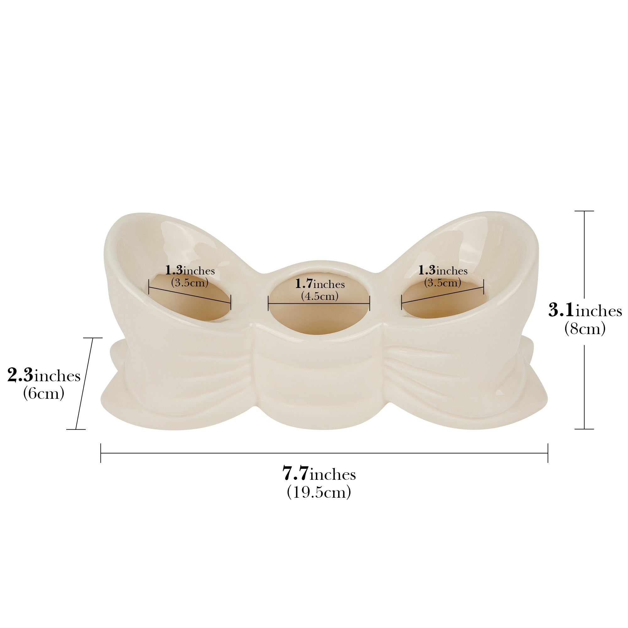 Linkidea Countertop Electric Toothbrush Holder for Bathroom, Bowtie Ceramic Vanity Organizer Stand Compatible with Oral-B iO Series, Philips Sonicare ProtectiveClean (White)
