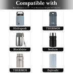 Linkidea Thermal Jar Holder, Insulated Lunch Bag with Shoulder Strap, Suitable for Office Work, Outdoor Picnics, Compatible with 24 oz THERMOS, Serlium, Bidakid, Blockhutte (Black)