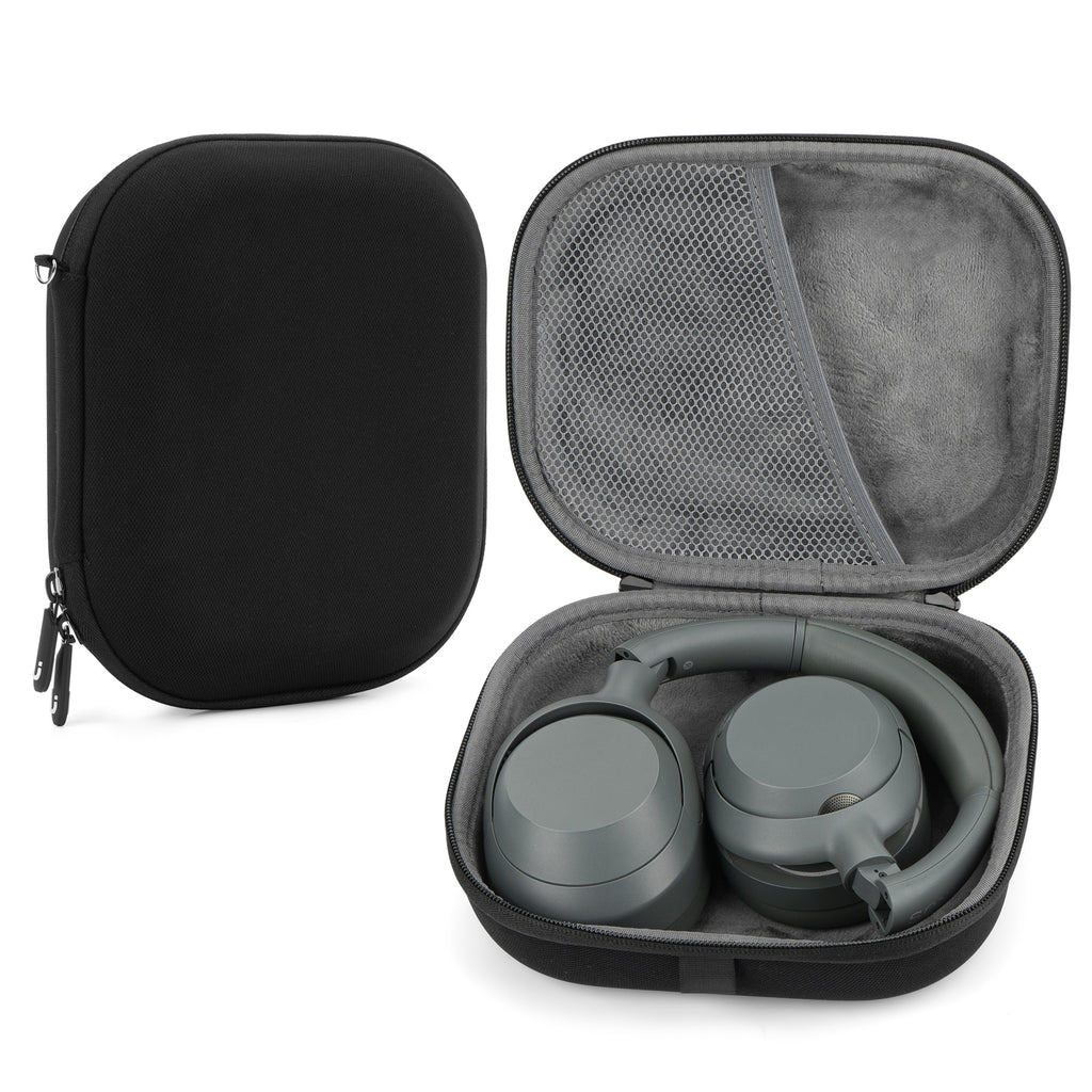 Linkidea Headphones Carrying Case Compatible with Sony WH-1000XM6/1000XM4/1000XM3/XB900N, ULT Wear, MDR-1000X and More, Protective Hard Shell Travel Bag with Cable, Charger Storage (Black)