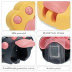 Linkidea 2 Pack Wall Mount Toothbrush Holder with Cover for Bathroom, Shower, Plastic Self Adhesive Wallmount Tooth Brush Hanger Compatible with Colgate, GUM, Brush Buddies Kids Toothbrush (Multi)