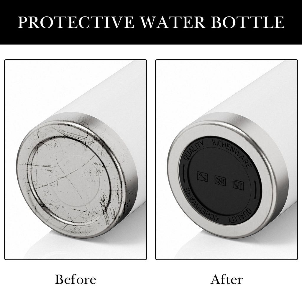 Linkidea 6 Pack Water Bottle Bottom Pad Compatible with YETI Rambler Bottle 26oz, Silicone Waterbottle Bottom Silencer, Protective Anti-Slip Rubber Bottom Protector