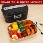 Linkidea 304 Stainless Steel Electric Lunch Box Inner Container, Compatible with DUPASU 1.8L, 8.7" Removable Reusable Tray, Non-Compartments Food Organizer Replacement (Silver)