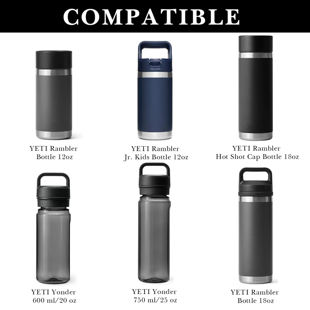 Linkidea Water Bottle Boot Compatible with YETI Rambler Jr. Kids 12oz, Rambler 12oz/18oz, Yonder 20oz/25oz, Silicone Anti-Slip Bottle Bottom Sleeve Bumper Protector (Black / 2 Pack)