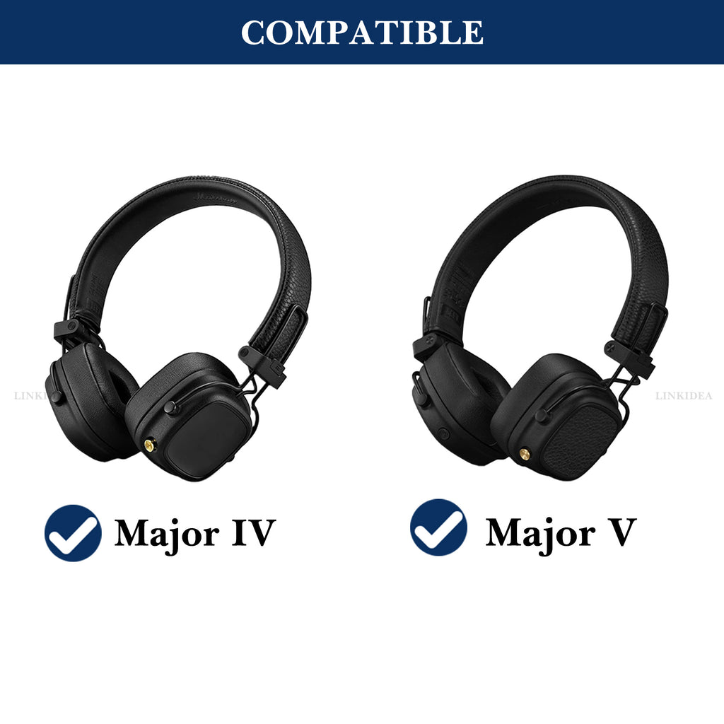Linkidea Replacement Ear Pads for Marshall Major I/ II/ III/ IV/ V Headphones Ear Cushions (Mesh Fabric/ Black)