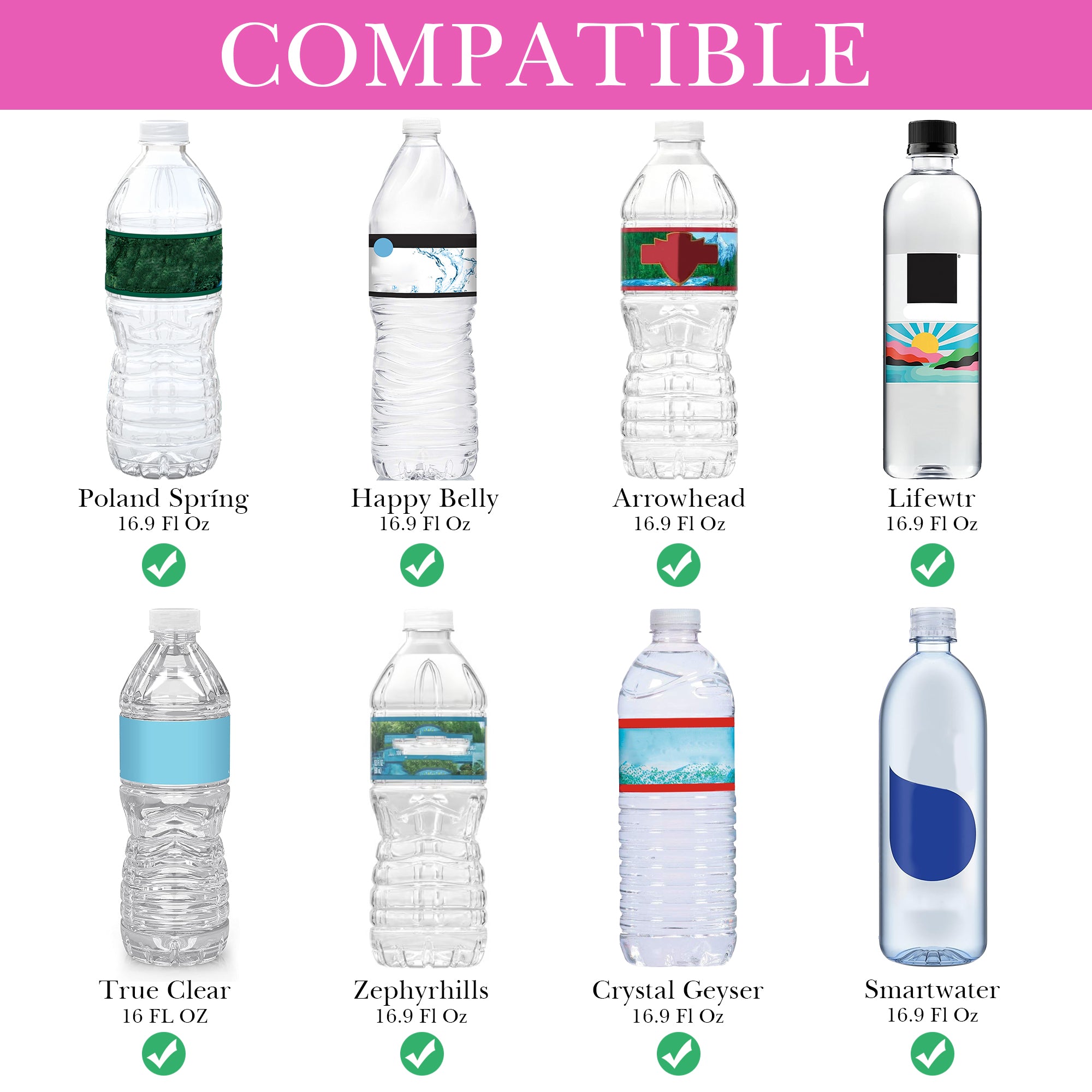 Linkidea Disposable Water Bottle Carrier with Shoulder Strap Compatible with 16.9 Fl Oz Crystal Geyser, Arrowhead, Insulated Neoprene Plastic Bottled Water Sling Bag (1 Pack / Rose Red)
