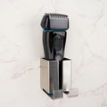 Linkidea No Drilling Stainless Steel Electric Shaver Holder, Compatible with Philips Norelco 9/7/5 Series, Self-Adhesive Wall Mount Bathroom Storage (Silver)