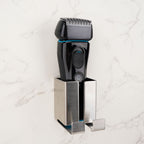 Linkidea No Drilling Stainless Steel Electric Shaver Holder, Compatible with Philips Norelco 9/7/5 Series, Self-Adhesive Wall Mount Bathroom Storage (Silver)