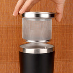 Linkidea Tumbler Tea Infuser for Loose Leaf Tea, Compatible with YETI Tumbler 20oz/30oz, IRON FLASK Classic 24oz/32oz Mug Attachment, 304 Stainless Steel Mesh Strainer (Dishwasher Safe)