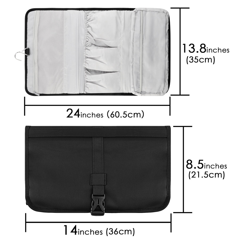Linkidea Travel Carrying Protective Case Compatible with Dyson Airwrap Styler, Portable Hanging Curling Iron Storage Bag, Travel Bag with Hanging Hook (Black)