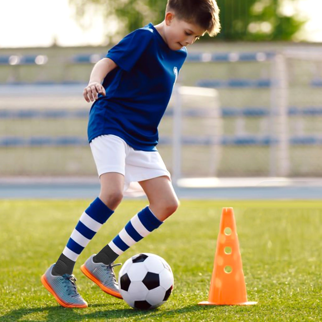 Linkidea 2 Pairs Kids Soccer Ankle Guards, Soccer Double Side Ankle Shield Protector with Elastic Band, Ankle Padded Support Brace for Sport Stabilizing Fits to Kids/Youth (Black, Size M)