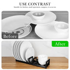 Linkidea Small Multifunction Dish Drying Rack, Drain Water Drying Rack, Dish Drainer for Kitchen Counter Sink (Black)