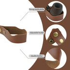 Linkidea Vegan Leather Tobacco Pipe Holder, Tobacco Pipe Stand Holder Rack, Portable Pipe Stand for Single Tobacco Pipe (Brown)