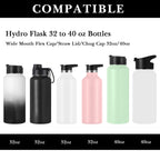 Linkidea Water Bottle Boot Compatible with IRON °FLASK Wide Mouth 32oz/40oz, Narrow Mouth 32oz, Silicone Bottle Bottom Sleeve Cover Protector, Bottle Bumper (Black / 2 Pack)