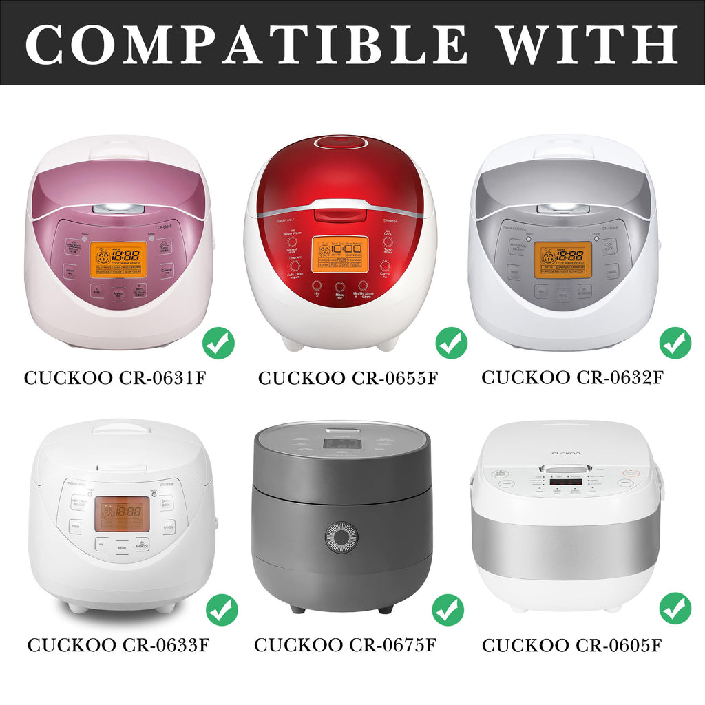 Linkidea 304 Stainless Steel Replacement Inner Pot Compatible with CUCKOO CR-0675FG, CR-0655FW, CR-0605F, CR-0633F, CR-0632F, CR-0631F Rice Cooker, No Coating, Dishwasher Safe