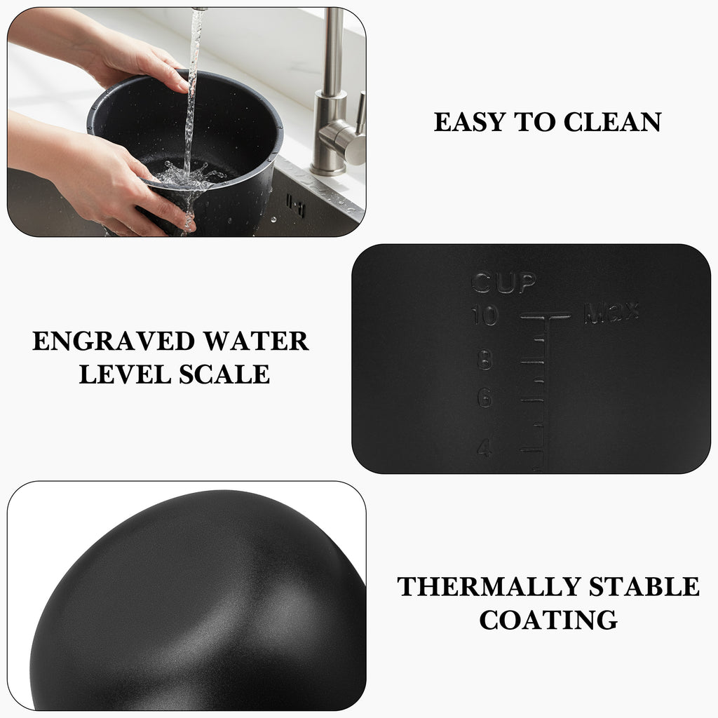 Linkidea Rice Cooker Aluminum Alloy Inner Pot Compatible with Instant Pot Duo 7-in-1, Dishwasher Safe, Replacement Bowl