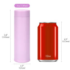 Linkidea 5oz (150ml) Mini Water Bottle, Small Vacuum Insulated Stainless Steel Travel Bottle for Hot & Cold Drinks, Thermo Flask Fit Handbag, Purse and Pocket (Purple)