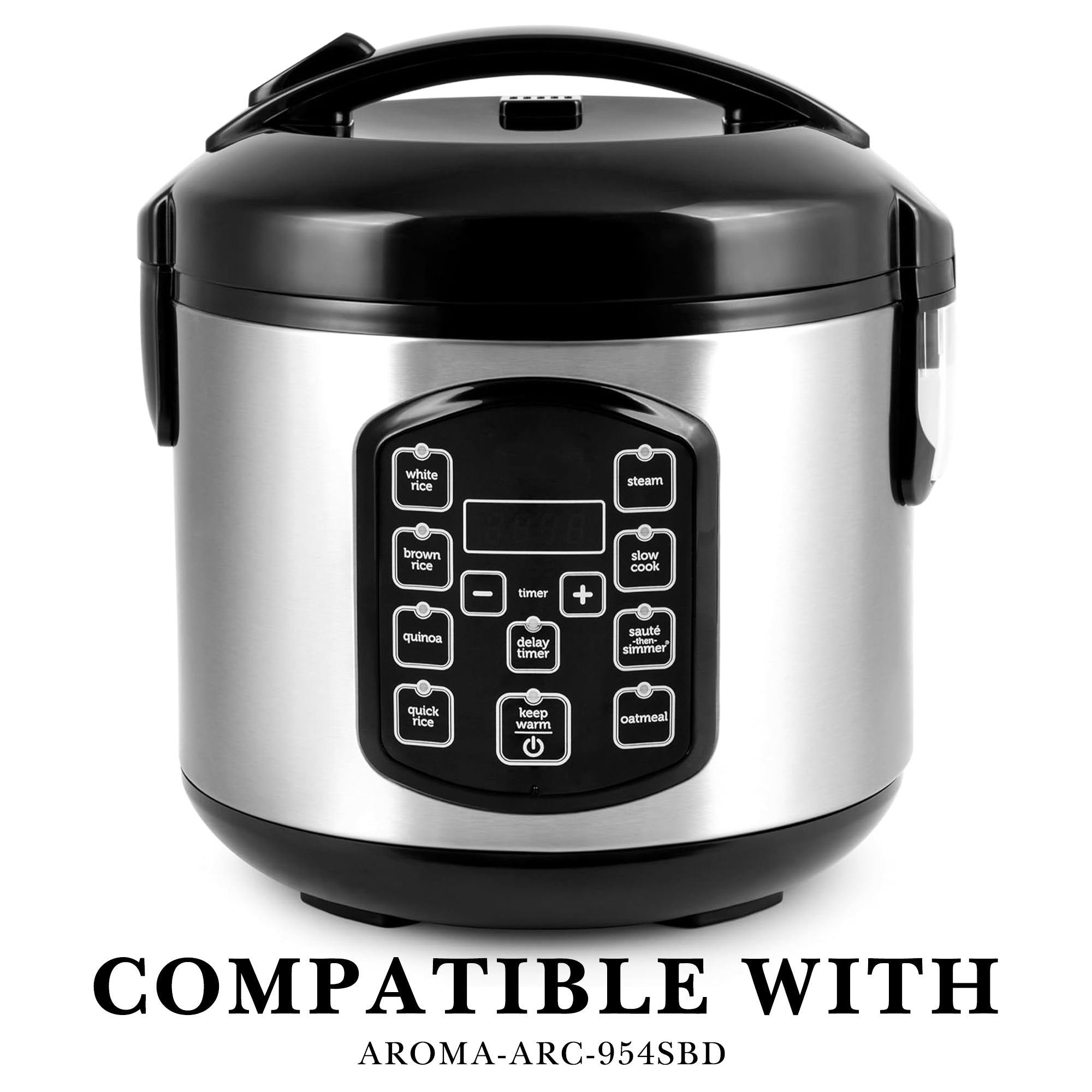Linkidea Rice Cooker Aluminum Inner Pot Compatible with AROMA-ARC-954SBD, Dishwasher Safe, Replacement Bowl