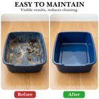 Self-Adhesive Cat Litter Box Liners, Cut-to-Fit Disposable Kitty Litter Pan Liner Sheets, Leak-Resistant Plastic Litter Tray Protector for Custom-Size Cat Boxes