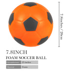 Size 4 Foam Soccer Ball, Super Soft Indoor Sponge Soccer Ball Perfect for Kids Home Soccer Practice or Beginner Play (Orange)