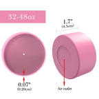 Linkidea 2 Pack Water Bottle Boot Compatible with Nalgene Sustain Wide Mouth 32oz/48oz, Narrow Mouth 32oz, Silicone Anti-Slip Bottle Bottom Bumper Protector (Light Pink)