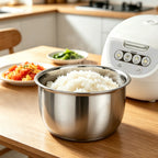 Linkidea Rice Cooker Stainless Steel Inner Pot Compatible with Tiger JBV-A10U, JBV-10CU, Dishwasher Safe, No Coating Replacement Bowl