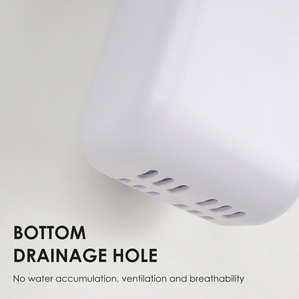 Linkidea 2 Pack Electric Shaver Holder with Drain Hole, Self-Adhesive Wall Mount Storage Razor Stand, Compatible with Philips Norelco Shaver 2400 / 3600, Series 7, 9 (White)