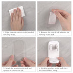 Linkidea 2 Pack Electric Shaver Holder for Wall, Self Adhesive Shaver Storage Organizer for Bathroom, Compatible with Philips Norelco Shaver 2400, Series 7000 (White)
