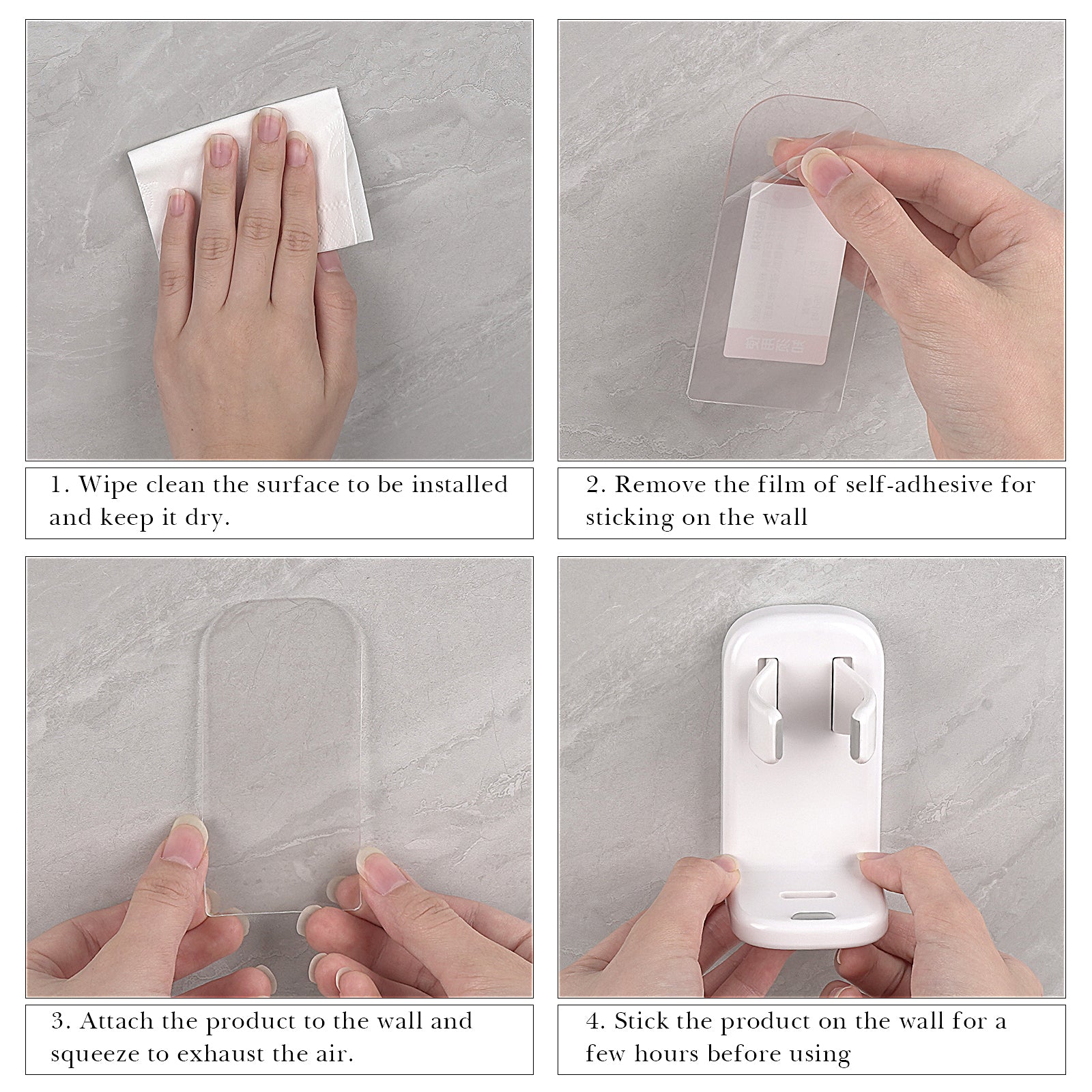 Linkidea 2 Pack Electric Shaver Holder for Wall, Self Adhesive Shaver Storage Organizer for Bathroom, Compatible with Philips Norelco Shaver 2400, Series 7000 (White)