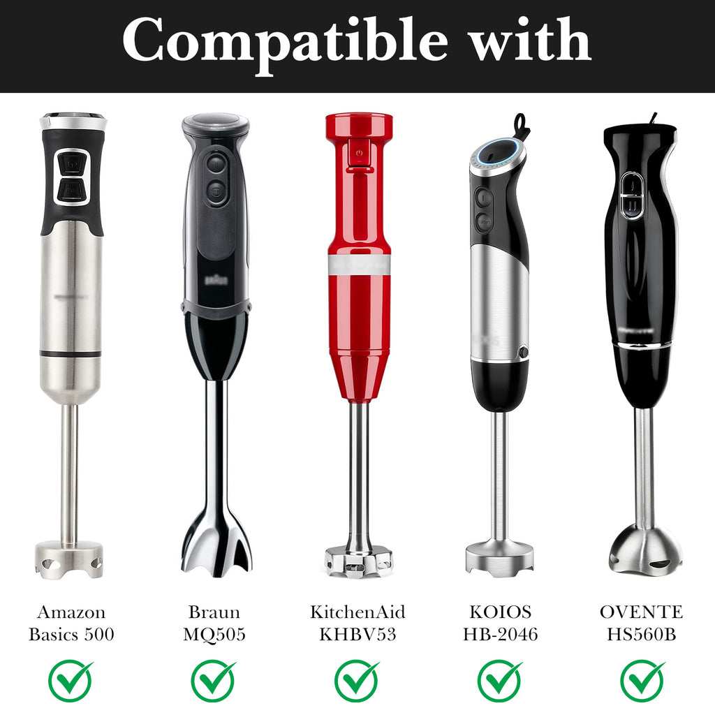 Linkidea Hand Blender Storage Bag, 2 Layer Immersion Blender Handheld Organizer, Portable Protective Cover with Hand Strap, Compatible with Basics 500, MQ505, KHBV53 Model Hand Blender