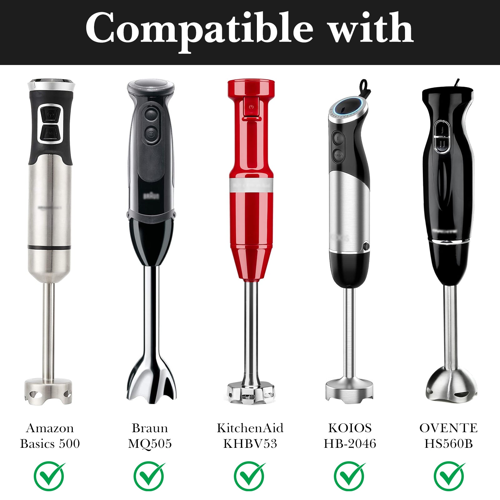 Linkidea Hand Blender Storage Bag, 2 Layer Immersion Blender Handheld Organizer, Portable Protective Cover with Hand Strap, Compatible with Basics 500, MQ505, KHBV53 Model Hand Blender