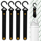 Linkidea 4 Pack Fence Hooks for Water Bottle, Hook Hanger Compatible with Owala FreeSip 24oz/32oz, Stanley Quick Flip Go 24oz, Plastic S Shaped Hooks for Outdoor Sports Camping (Black)