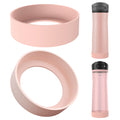 Linkidea 2 Pack Water Bottle Boot Compatible with Contigo Jackson Chill 2.0 20oz/24oz, Ashland Chill 20oz/24oz, Silicone Anti-Slip Bottle Bottom Bumper Protector (Ice Pink)
