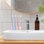 Linkidea 18 Pack Cute Mini Fish Standing Tooth Brush Cover Cap Bulk Pack, Wholesale Multi-Pack Cute Standing Toothbrush Stand, Portable Travel Toothbrush Head Cover Protector