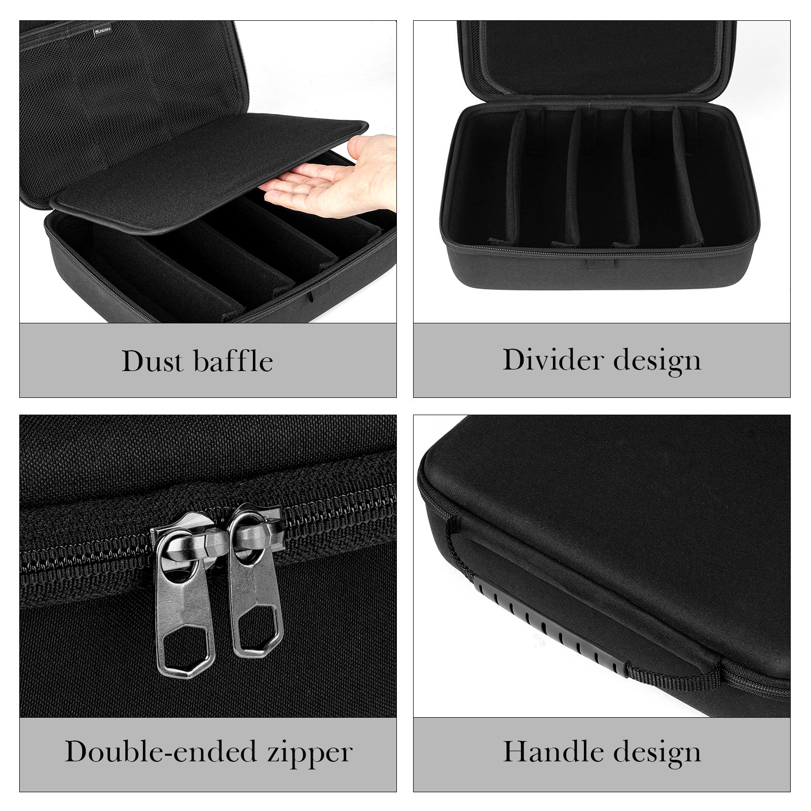 Extra Large Hard Shell Sunglasses Case, 5 Slot Oversized Sun Glasses Storage Bag Organizer Compatible with Oakley W0OO9465VE W0OO9471 W0OO9455M RayBan RBS0101S RB4098 RB3825