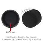 Linkidea 2 Pack Neoprene Water Bottle Boot Compatible with Thermos FUNTAINER Steel/Tritan 12oz/16oz, Ion8 Sport 12oz, JARLSON, Universal 2.3" - 2.7" Bottle Bottom Bumper Protector (Black)
