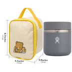Linkidea Insulated Food Jar Bag, Thermal Snack Container, Portable Storage Pouch for Can, Suitable for Office Work, Outdoor Picnics, Compatible with Thermos, Hydro Flask, Hydrapeak (Yellow)