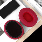 Linkidea Replacement Ear Pads for Skullcandy Crusher Wireless/ Evo/ ANC, Hesh 3/ Evo/ ANC, Venue ANC Headphones, Ear Cushions (Protein Leather/ Red)
