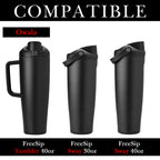 Linkidea 2 Pack Water Bottle Boot Compatible with Owala FreeSip Sway Bottle & Tumbler 30oz/40oz, Silicone Anti-Slip Bottle Bottom Sleeve Bumper Protector (Black)