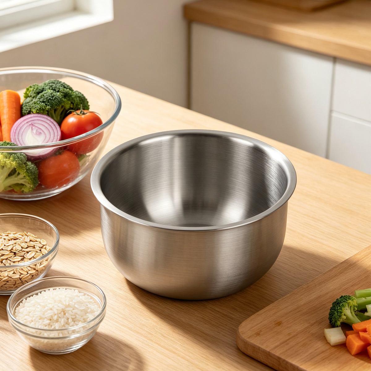 Linkidea 316 Stainless Steel Replacement Inner Pot Compatible with Tiger JBS-A055, JBS-A55U-KB, JNP-0550-LF, JNP-S55U-KY 3 Cup Rice Cooker, No Coating, Dishwasher Safe