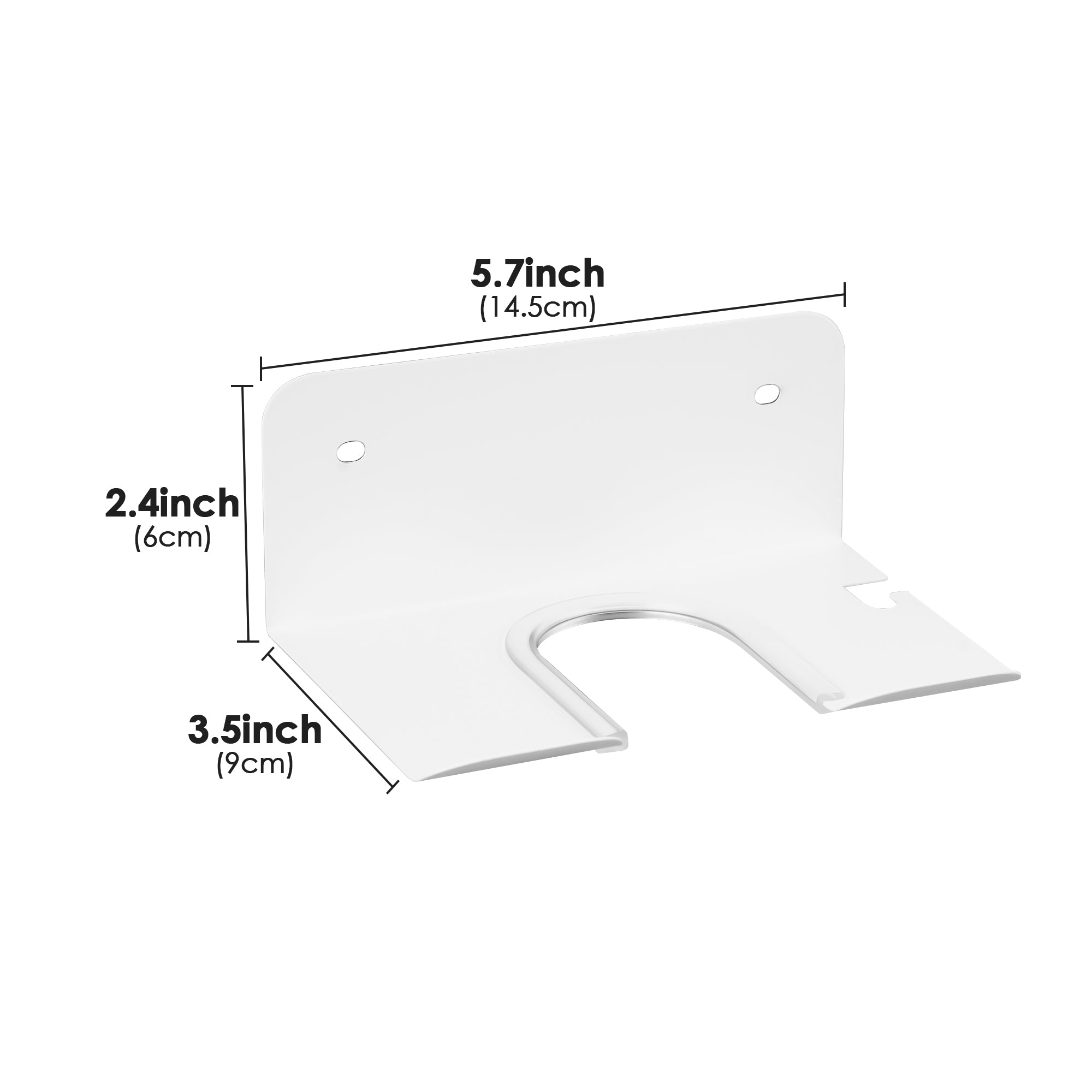Linkidea Wall Mounted Hair Dryer Holder, Screw Hair Dryer Stand for Bathroom, Compatible with Dyson Supersonic Origin, Supersonic Nural (White)