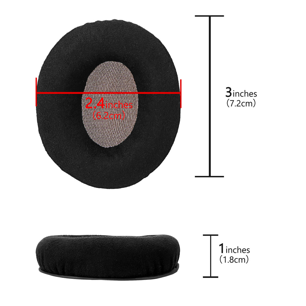 Linkidea Ear Pads for Sennheiser Momentum On-Ear, Momentum 2.0 On-Ear, HD1 On-Ear Headphones, Replacement Ear Cushions (Velour / Black)