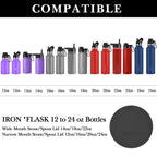 Linkidea 6 Pack Water Bottle Bottom Pad Compatible with IRON °FLASK Wide Mouth 14oz/18oz/22oz, Silicone Waterbottle Bottom Silencer, Protective Anti-Slip Rubber Bottom Protector