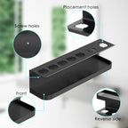 Linkidea Wall Mounted Stand Compatible with Dyson Airwrap, Hair Curling Iron Accessories Holder for Home Counter Bathroom Organizer (Black)