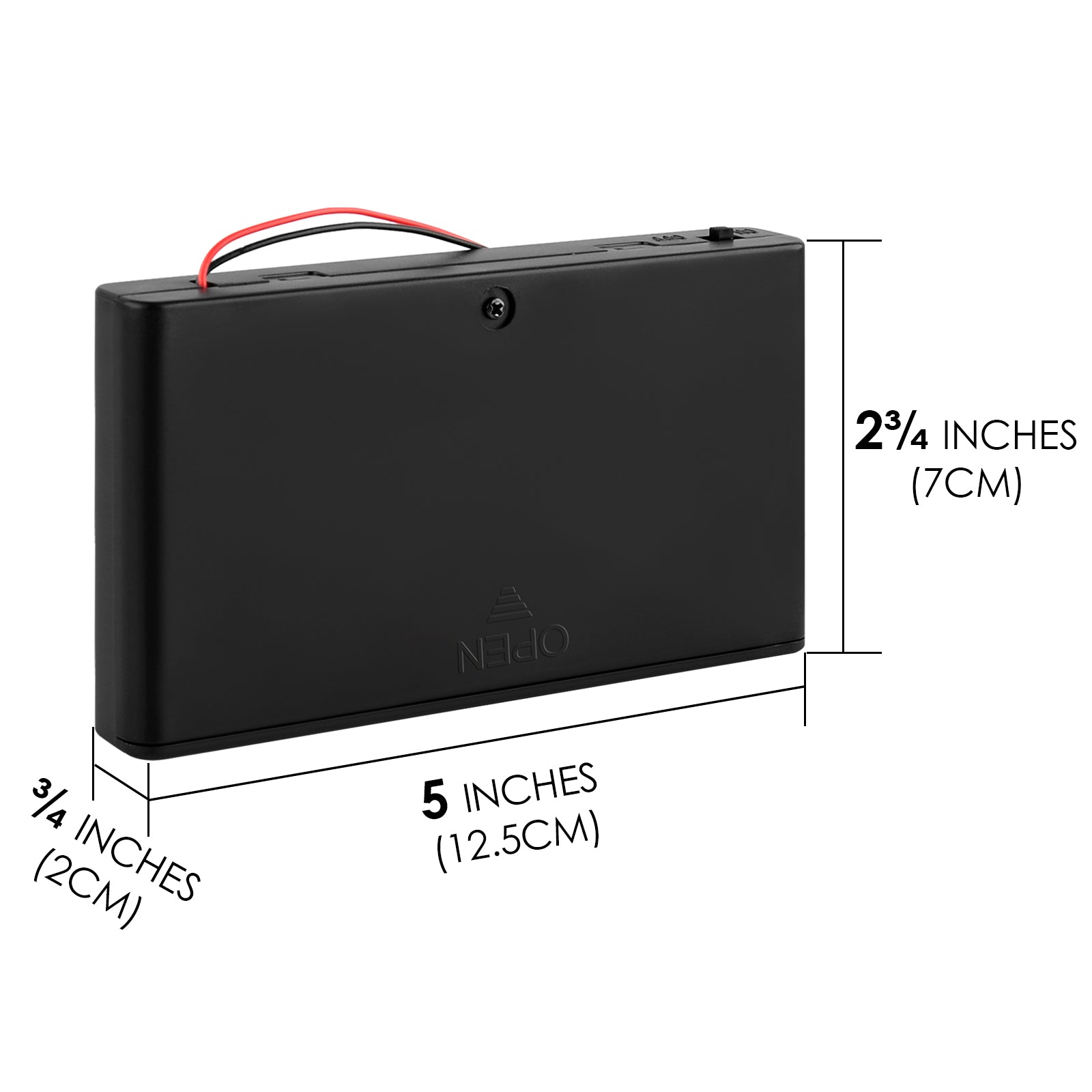 Linkidea 12v Battery Case with Switch, 8 x AA 12V Batteries Holder Box with Wired Leads and On/Off Switch (2 Pack)