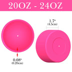 Linkidea 2 Pack Water Bottle Boot Compatible with Contigo Jackson Chill 2.0 20oz/24oz, Cortland 24oz, Silicone Anti-Slip Bottle Bottom Bumper Protector (Pink)
