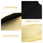 Extra Large Hard Shell Sunglasses Case, 2 Pack Gold & Silver Metal Eyewear Storage Bag Organizer Compatible with Rayban RB8089 RB4098 RB3825 RB4376 RB4191